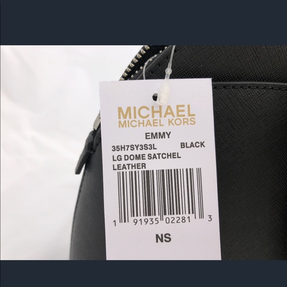 NWT Michael Kors Emmy LargeSatchel Crossbody Black - Picture 8 of 8